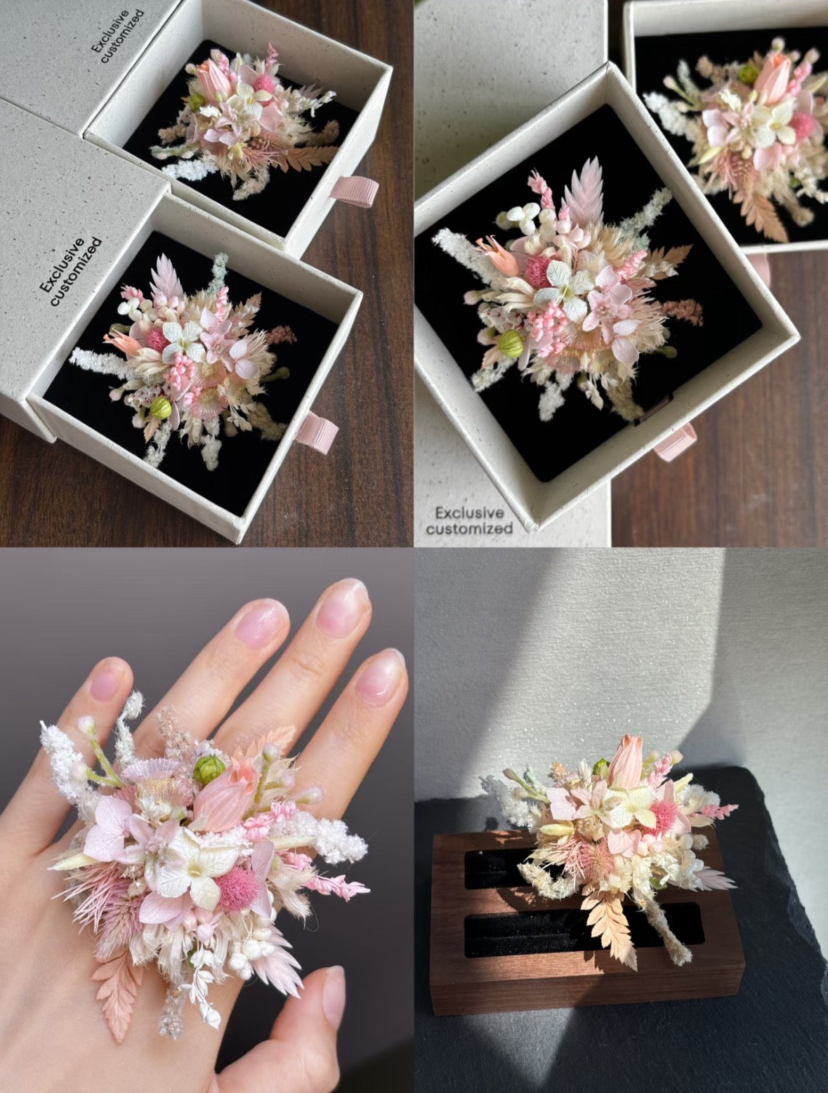 【Rose Sweetheart】The Epoch Collection - Purely handmade custom preserved flower ring