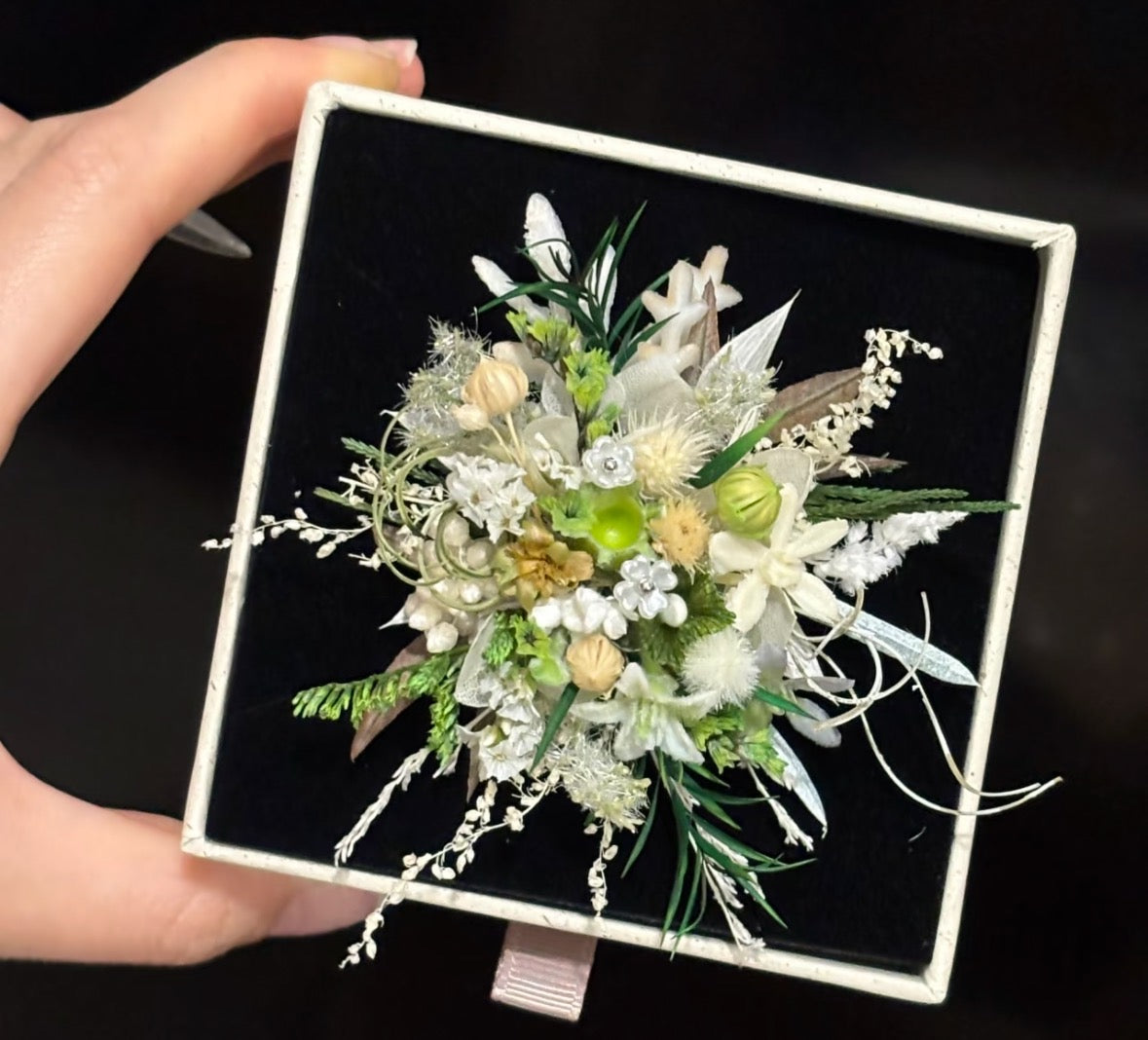 【Lush greenery】The Epoch Collection - Purely handmade custom preserved flower ring