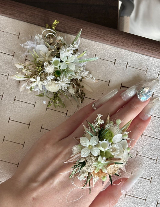 【Camellia Series】The Epoch Collection - Purely handmade custom preserved flower ring