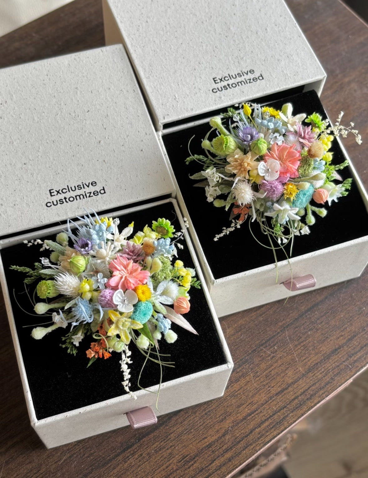 【Colorful Garden】The Infinity Collection - Purely handmade custom preserved flower ring