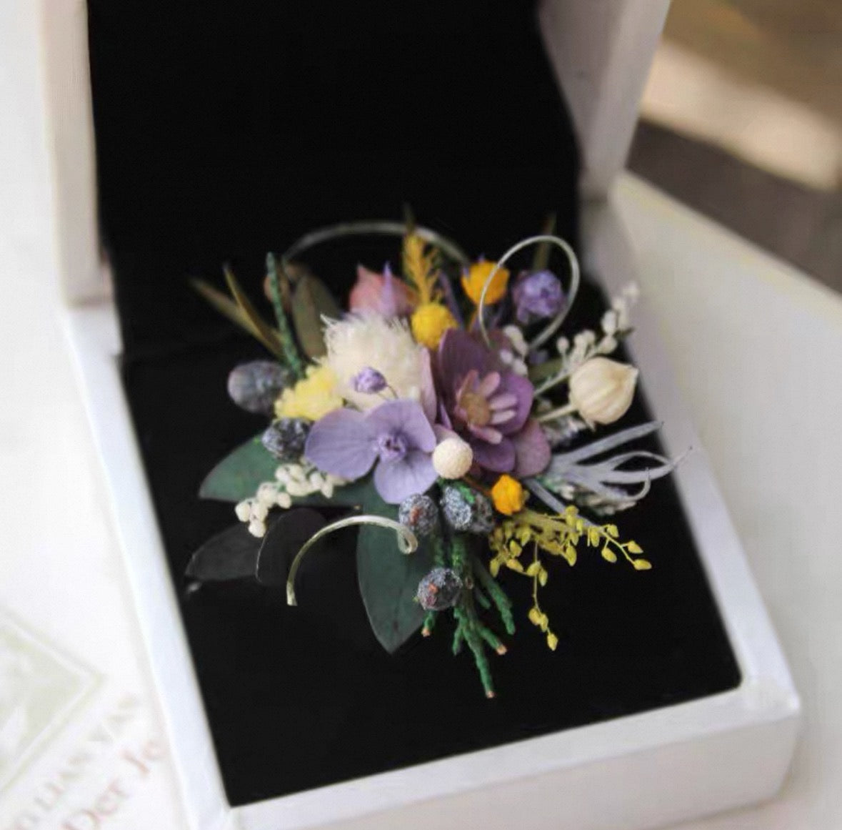 【Fireworks Couple Rings】The Epoch Collection - Purely handmade custom preserved flower ring