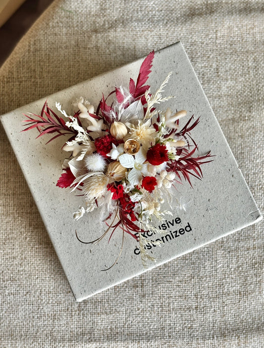 【Retro Christmas】The Infinity Collection - Purely handmade custom preserved flower ring