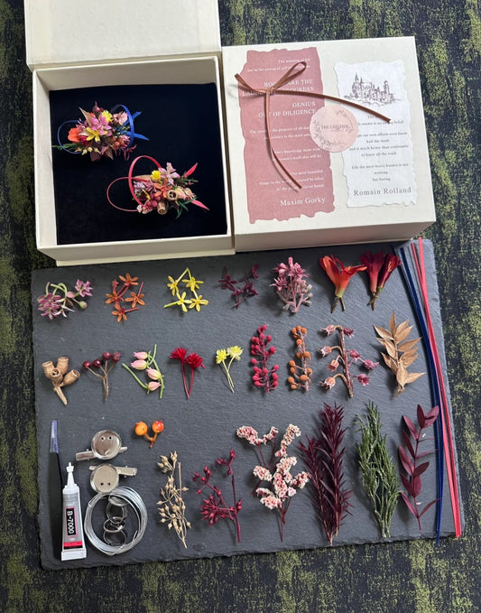 【DIY】-Christmas Carnival - Everlasting Flower Ring Material Kit(Retro Color)