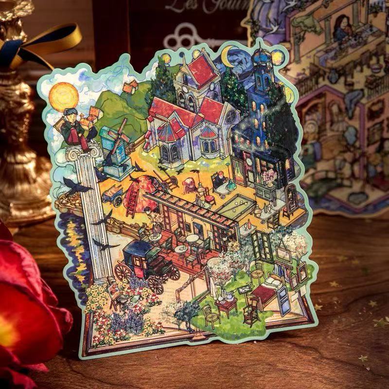 【Hot sales 】Dream series Landscaping Stickers 3D DIY De-stress Puzzle Stickers