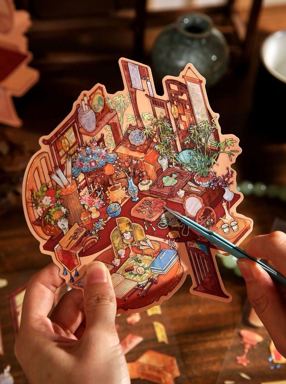 【Hot sales 】Dream series Landscaping Stickers 3D DIY De-stress Puzzle Stickers