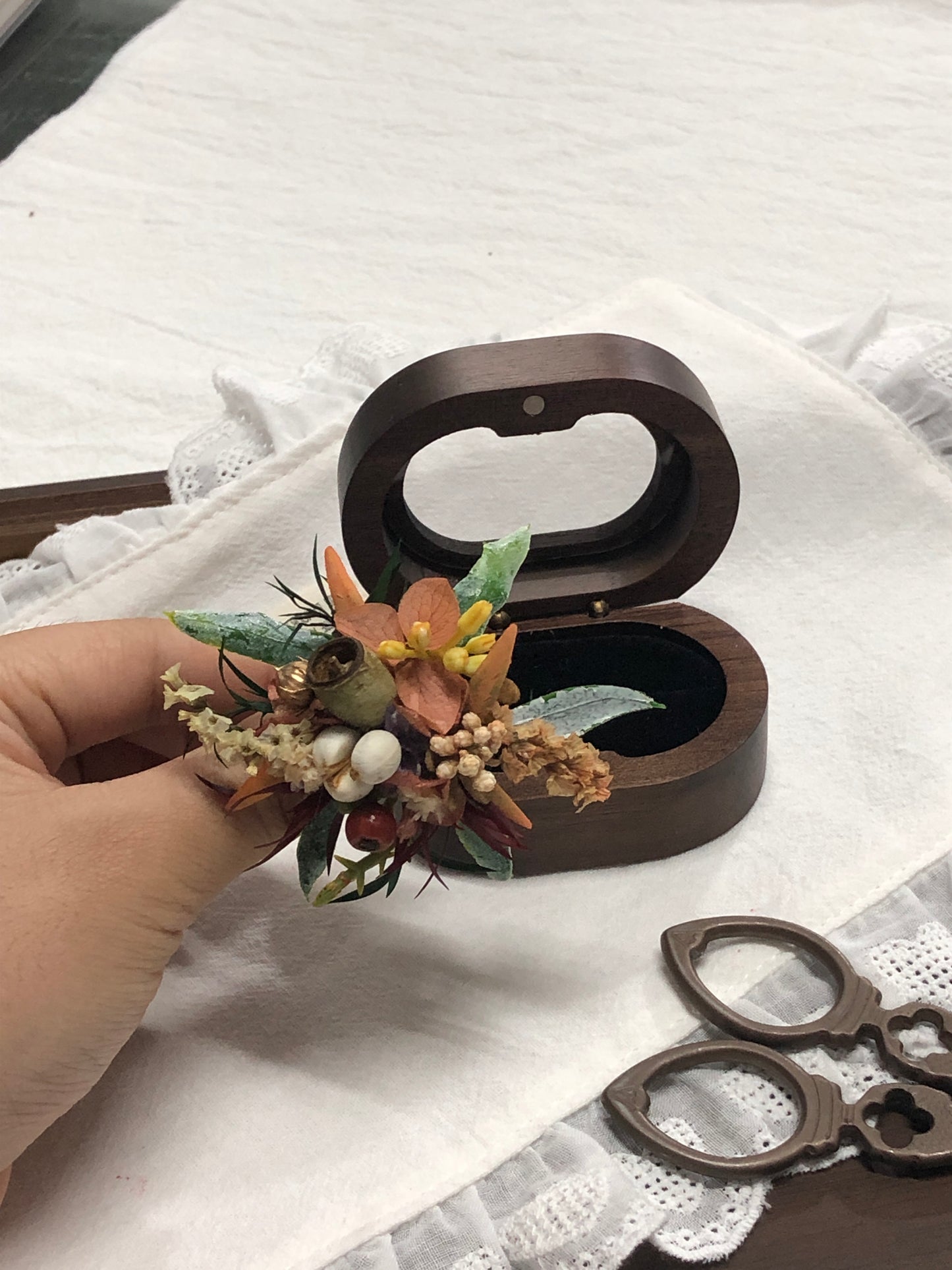 【Autumn Atmosphere】The Moment Collection—— Purely handmade custom preserved flower ring