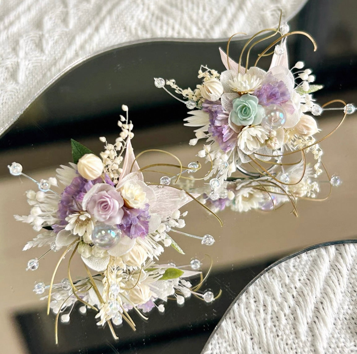 【Rosewood】The moment Collection - Purely handmade custom preserved flower ring