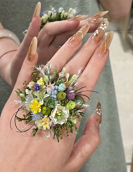 【Monet's Garden】The Epoch Collection - Purely handmade custom preserved flower ring