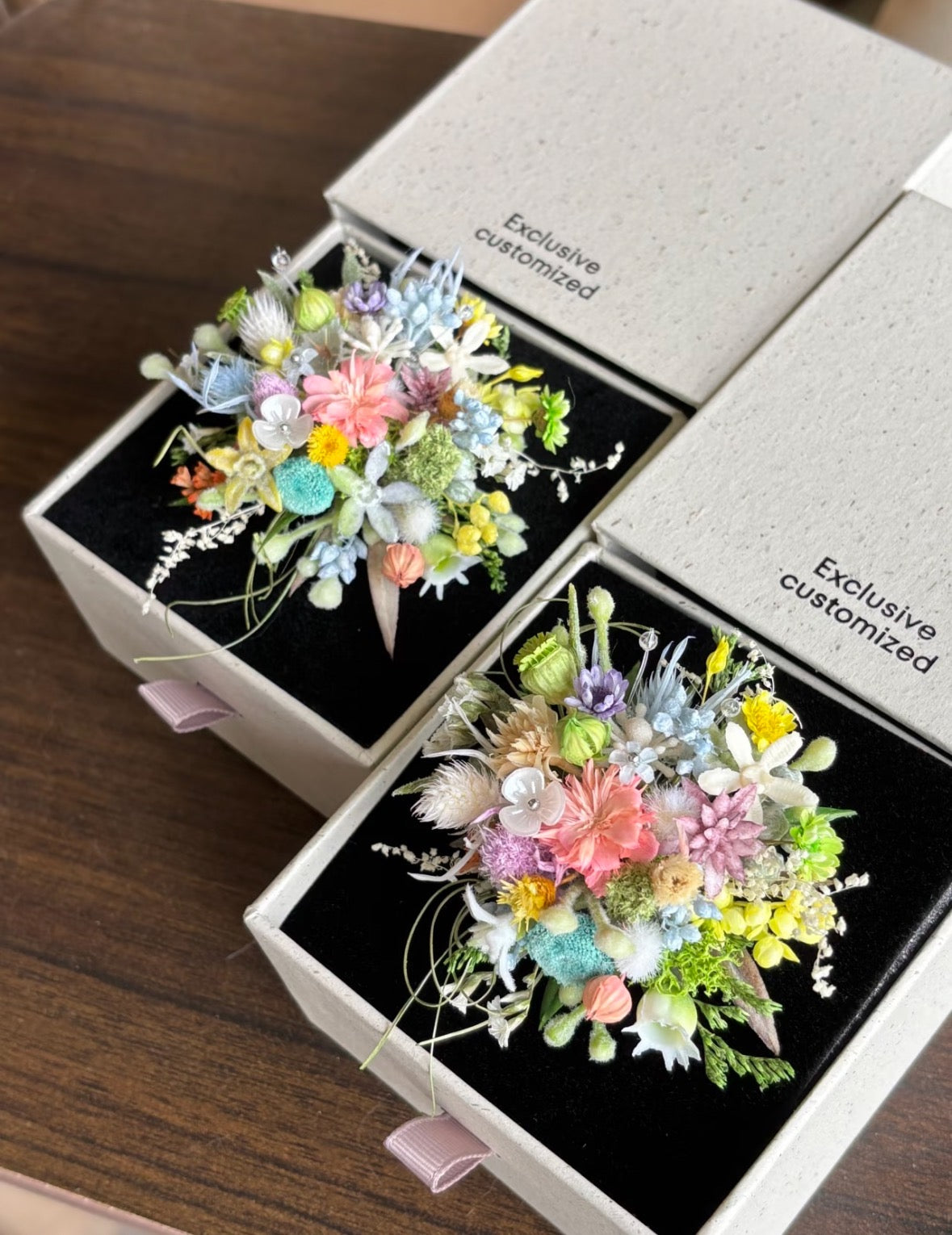 【Colorful Garden】The Infinity Collection - Purely handmade custom preserved flower ring