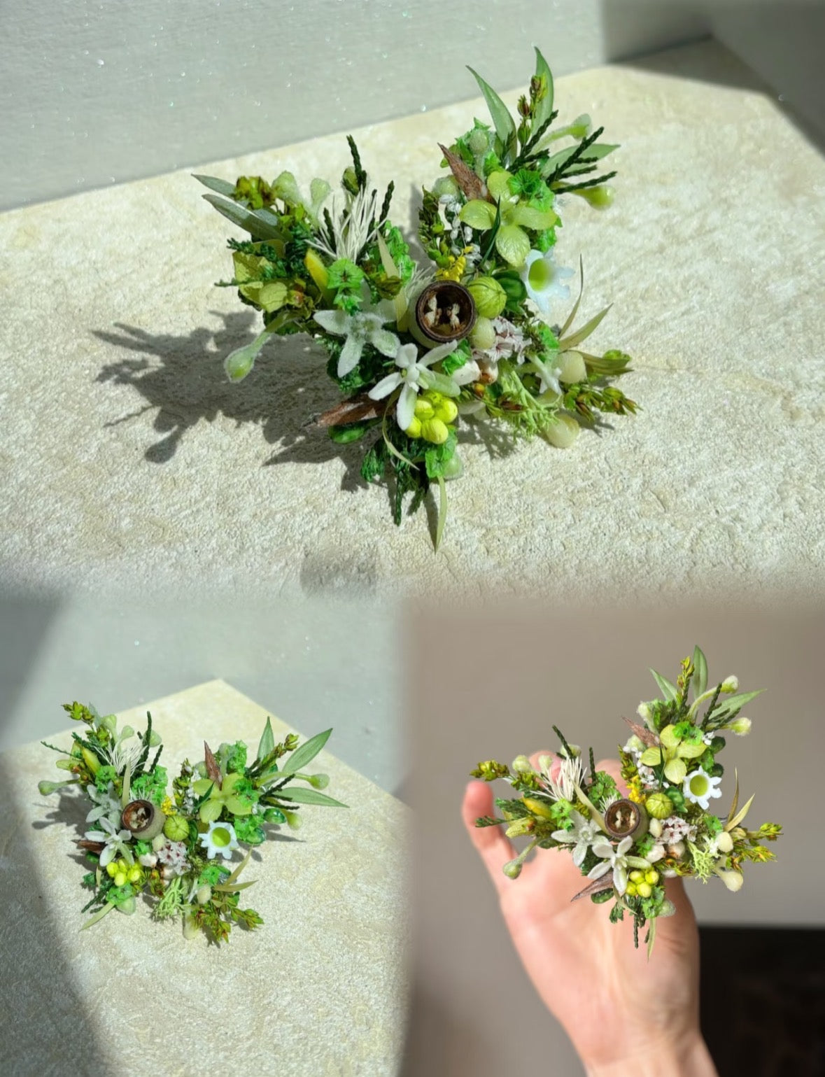 【The Wizard of Green Butterfly】The Infinity Collection - Special Edition Purely handmade custom preserved flower ring