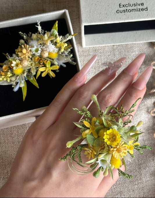 【Autumn Romance】The Moment Collection - Purely handmade custom preserved flower ring