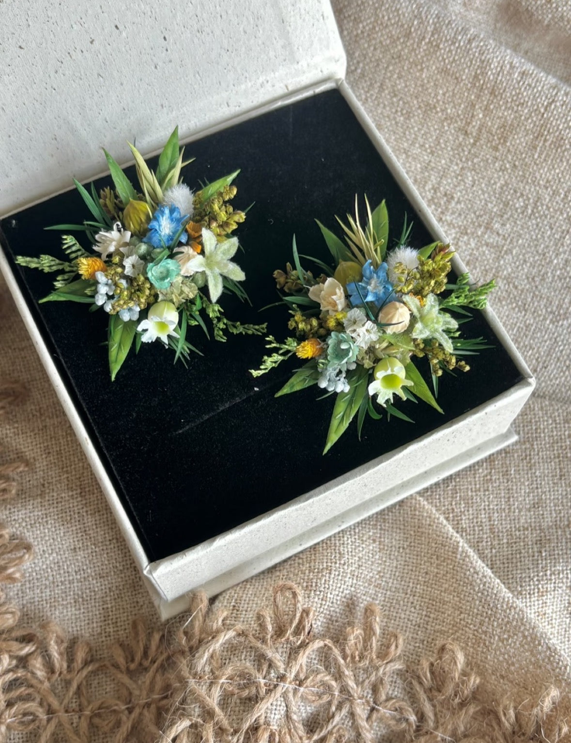 【 GREEN PARTY】The Moment Collection - Purely handmade custom preserved flower ring