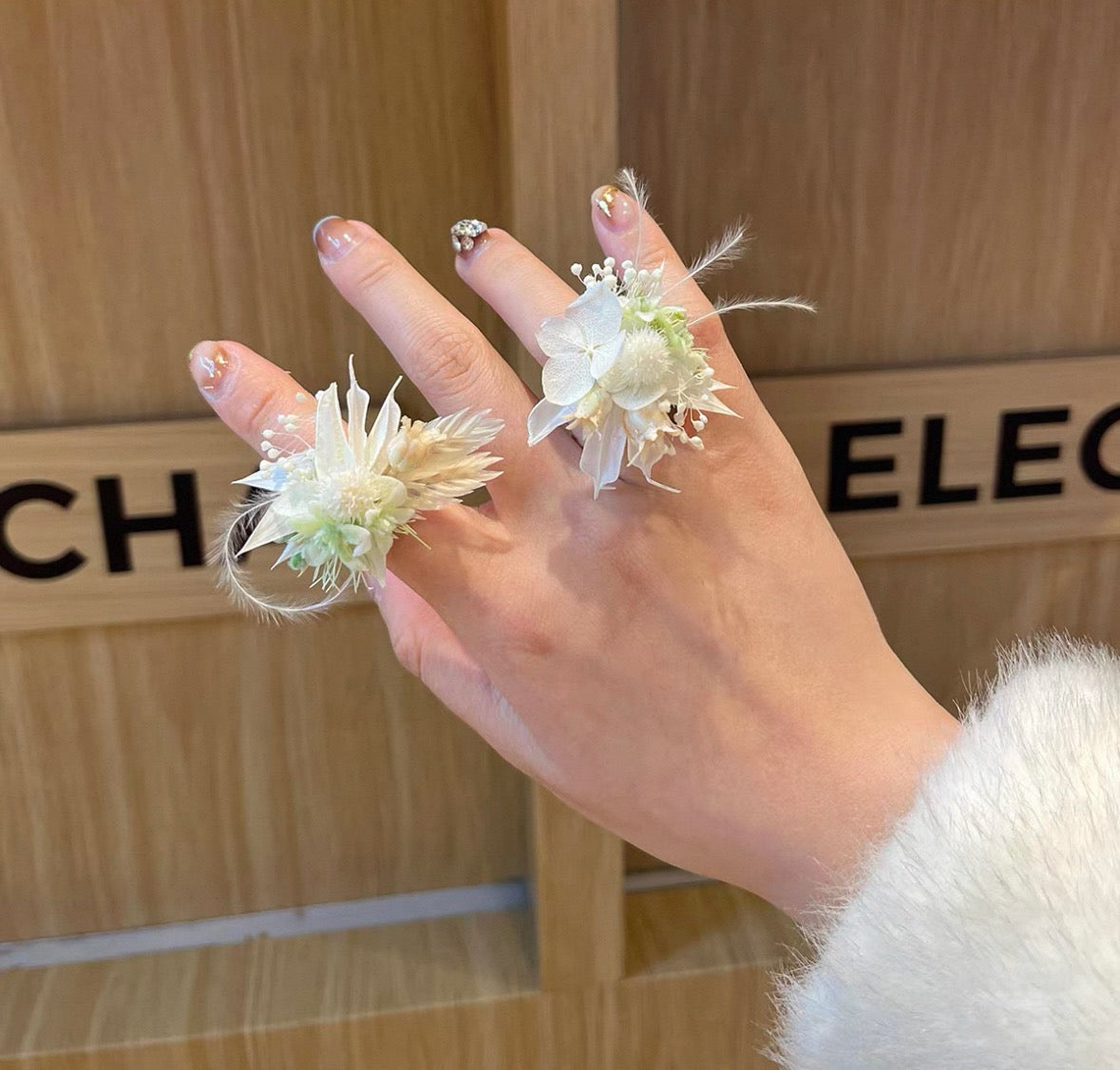 【Green Series】The Moment Collection - Purely handmade custom preserved flower ring