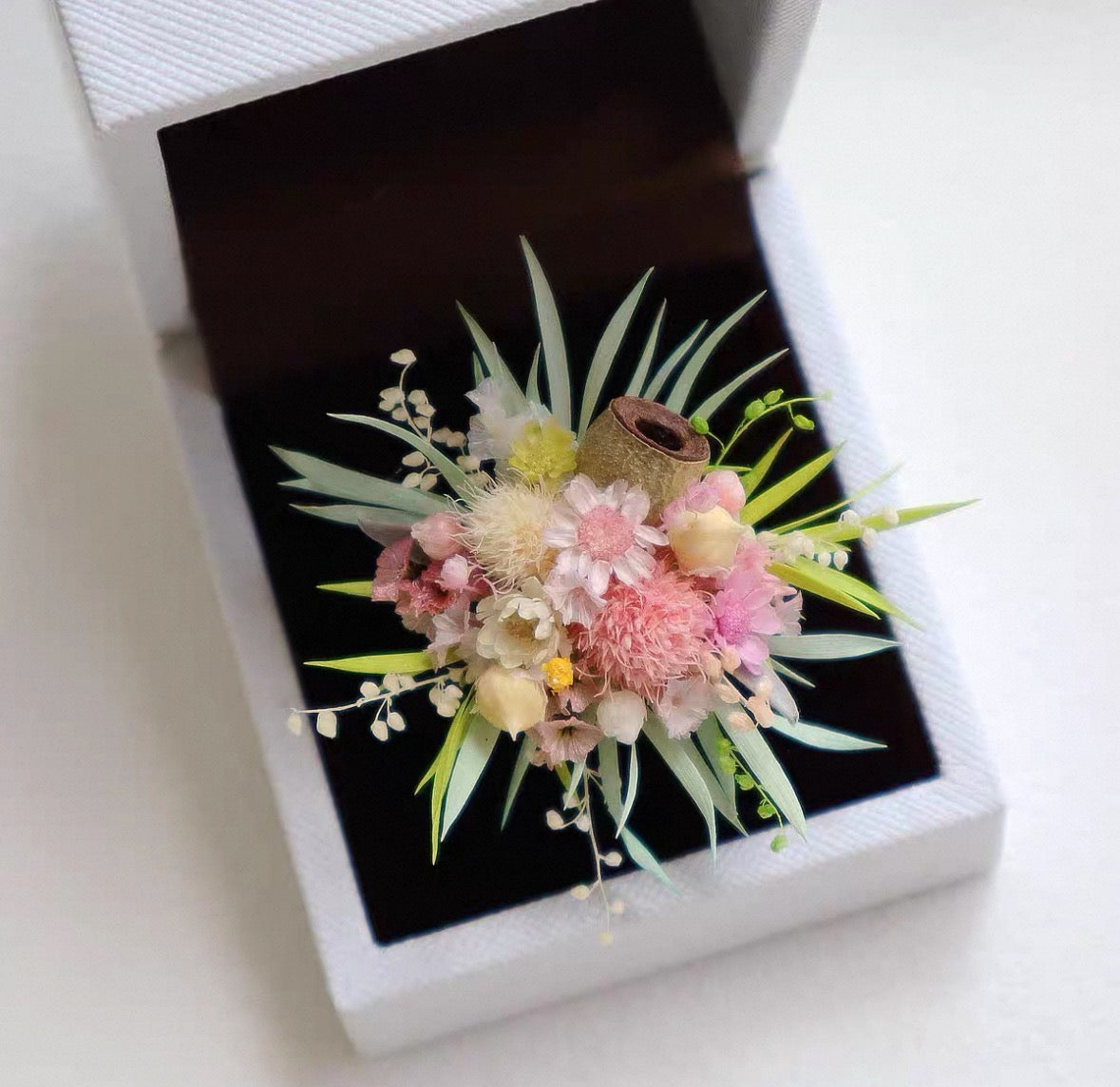 【Pink Flower Ball Series】The Epoch Collection - Purely handmade custom preserved flower ring