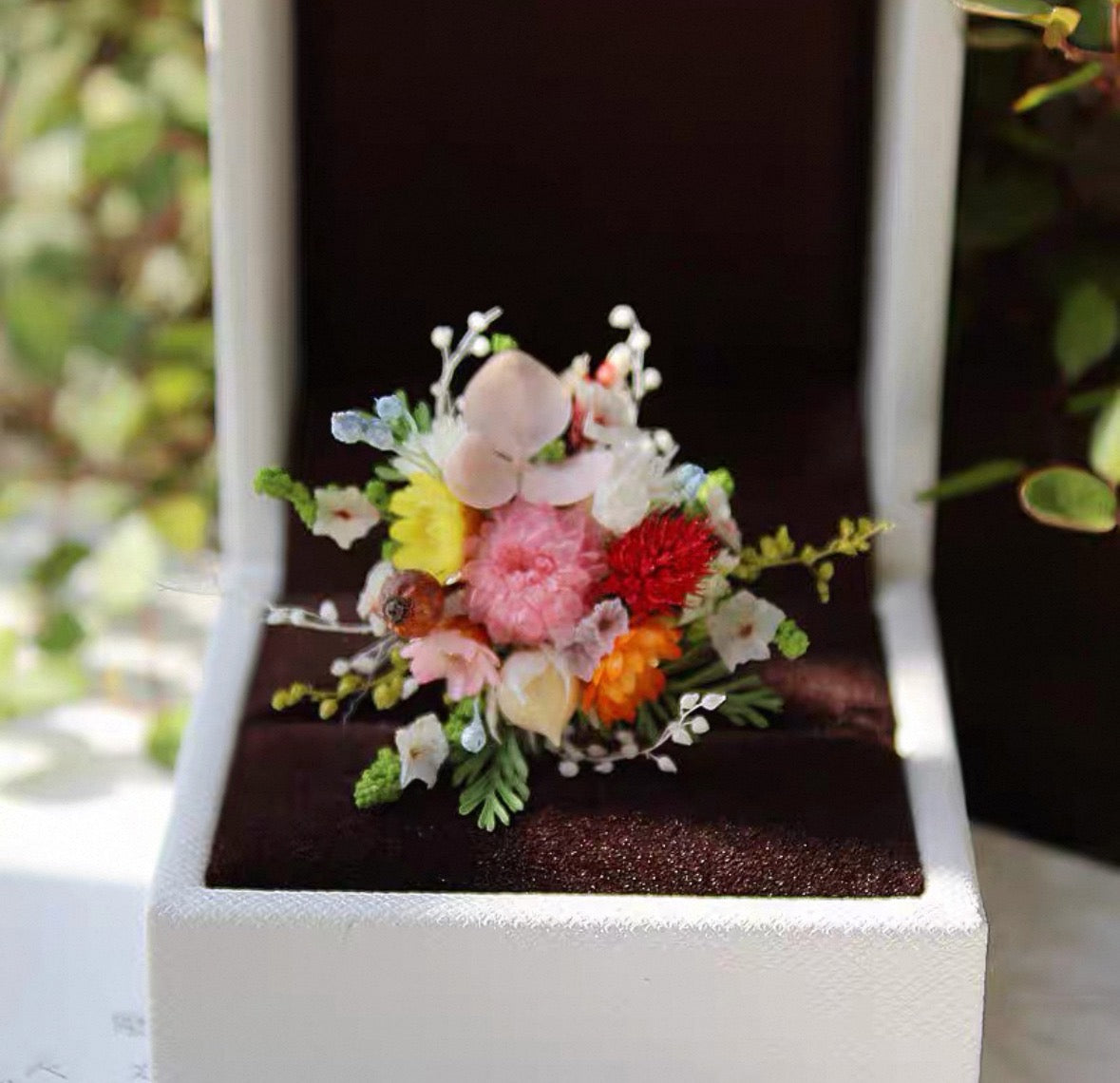 【Colorful Garden】The Epoch Collection - Purely handmade custom preserved flower ring