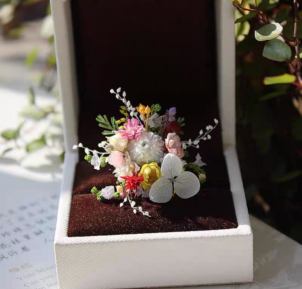 【Colorful Garden】The Epoch Collection - Purely handmade custom preserved flower ring