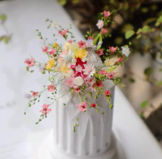 【Spring flowers and branches】The Infinity Collection - Purely handmade custom preserved flower ring