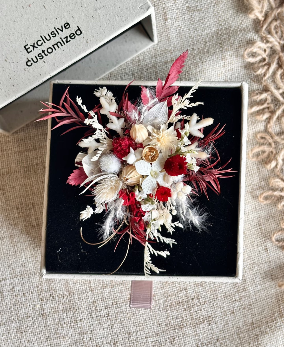 【Retro Christmas】The Infinity Collection - Purely handmade custom preserved flower ring