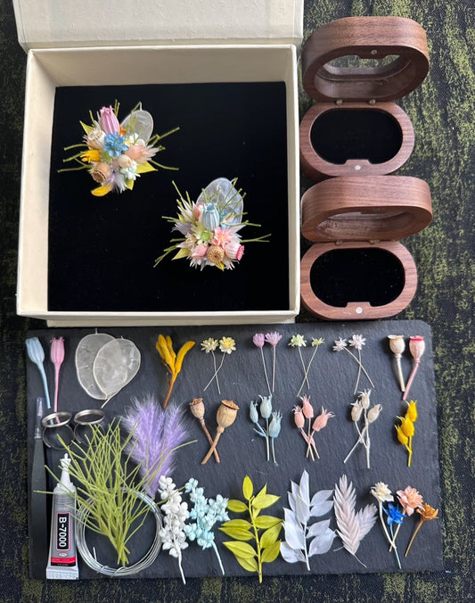 【DIY】-Colorful Paradise- Everlasting Flower Ring Material Kit(Colorful)