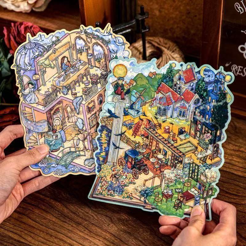 【Hot sales 】Dream series Landscaping Stickers 3D DIY De-stress Puzzle Stickers