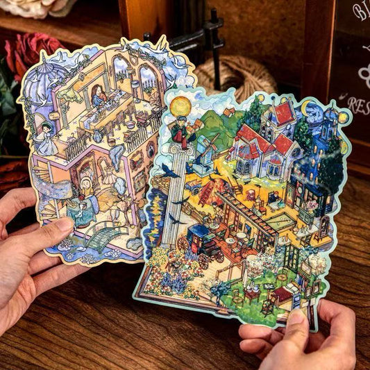 【Hot sales 】Dream series Landscaping Stickers 3D DIY De-stress Puzzle Stickers