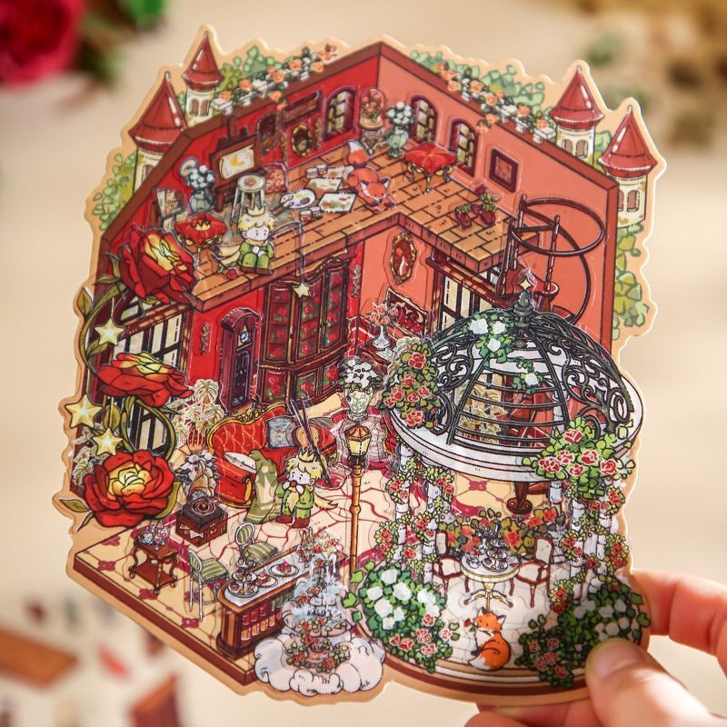 [Hot Selling] Dream Prince 1.0 series Landscaping Stickers 3D DIY De-stress Puzzle Stickers