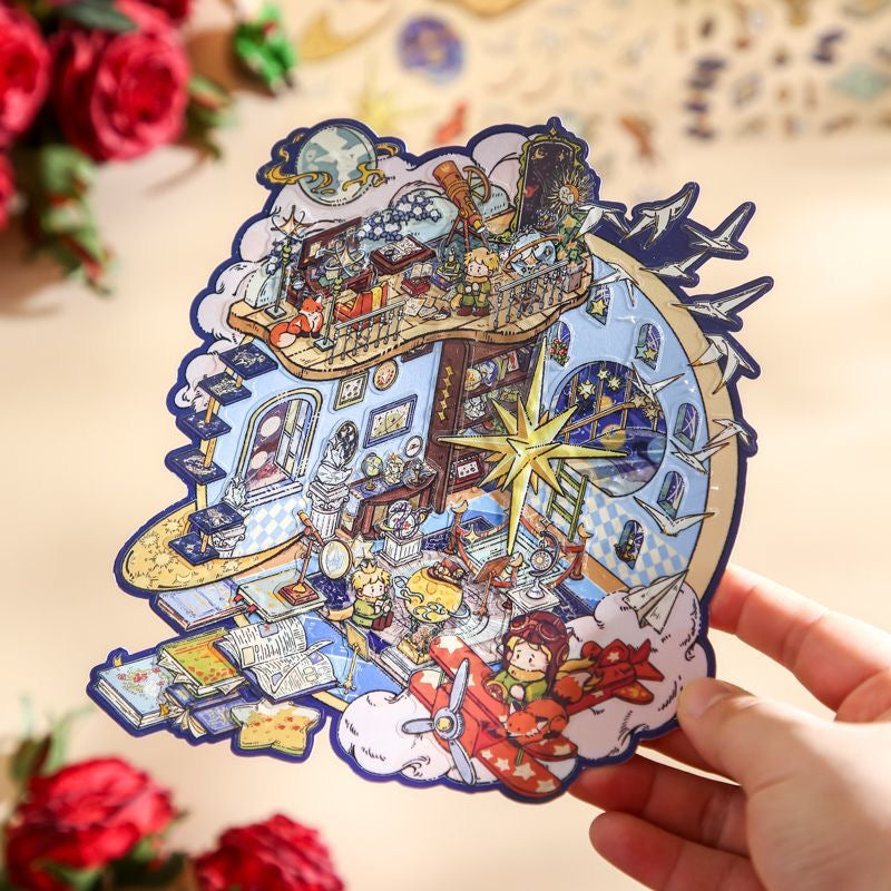 [Hot Selling] Dream Prince 1.0 series Landscaping Stickers 3D DIY De-stress Puzzle Stickers