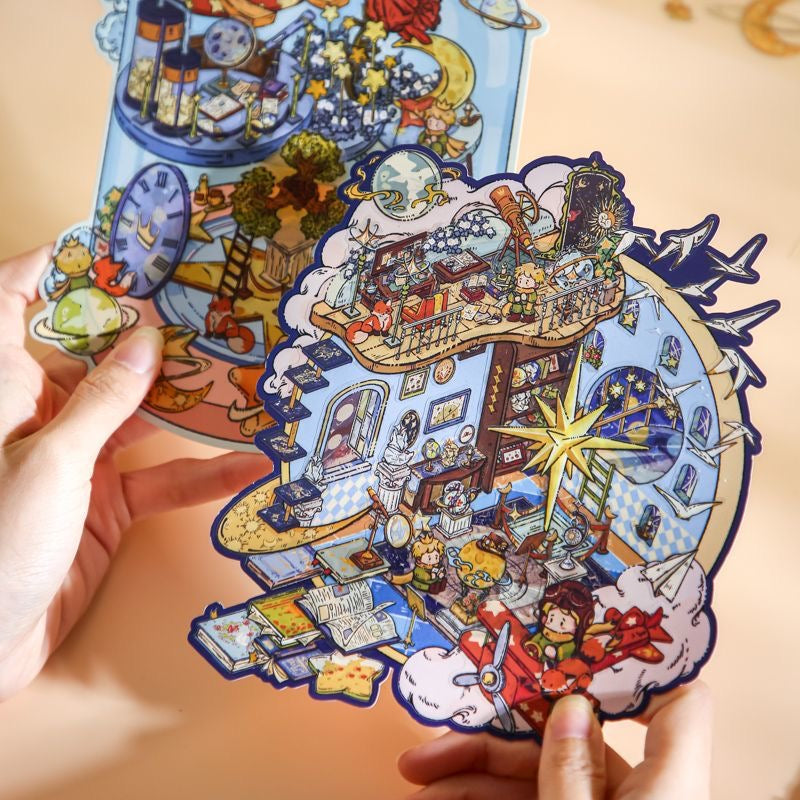 [Hot Selling] Dream Prince 1.0 series Landscaping Stickers 3D DIY De-stress Puzzle Stickers