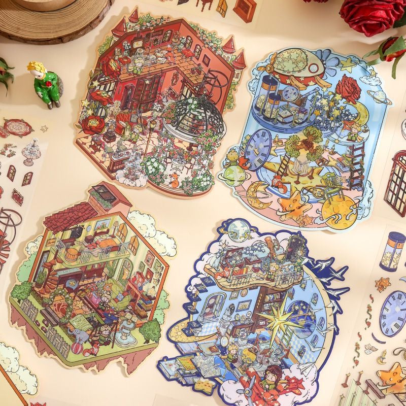 [Hot Selling] Dream Prince 1.0 series Landscaping Stickers 3D DIY De-stress Puzzle Stickers