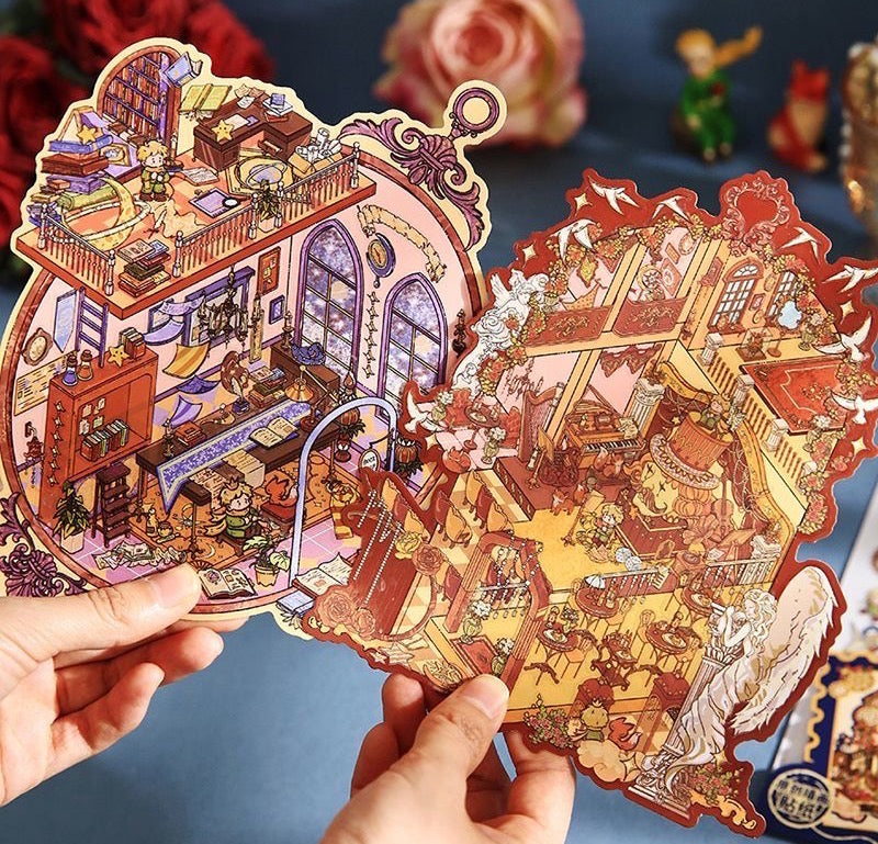 [Hot Selling] Dream Prince 2.0 series Landscaping Stickers 3D DIY De-stress Puzzle Stickers