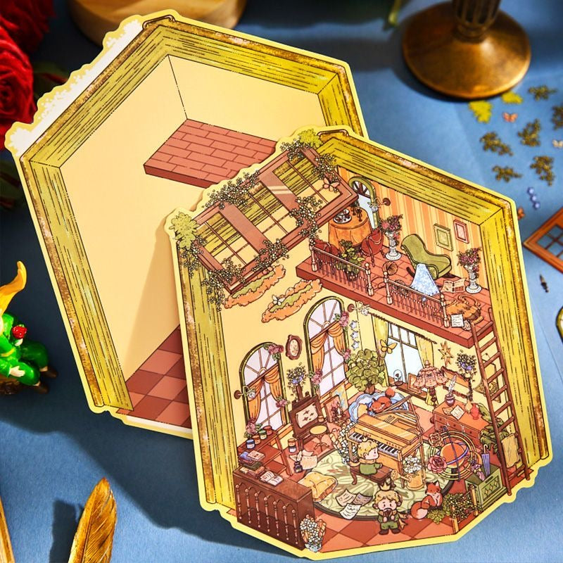 [Hot Selling] Dream Prince 2.0 series Landscaping Stickers 3D DIY De-stress Puzzle Stickers