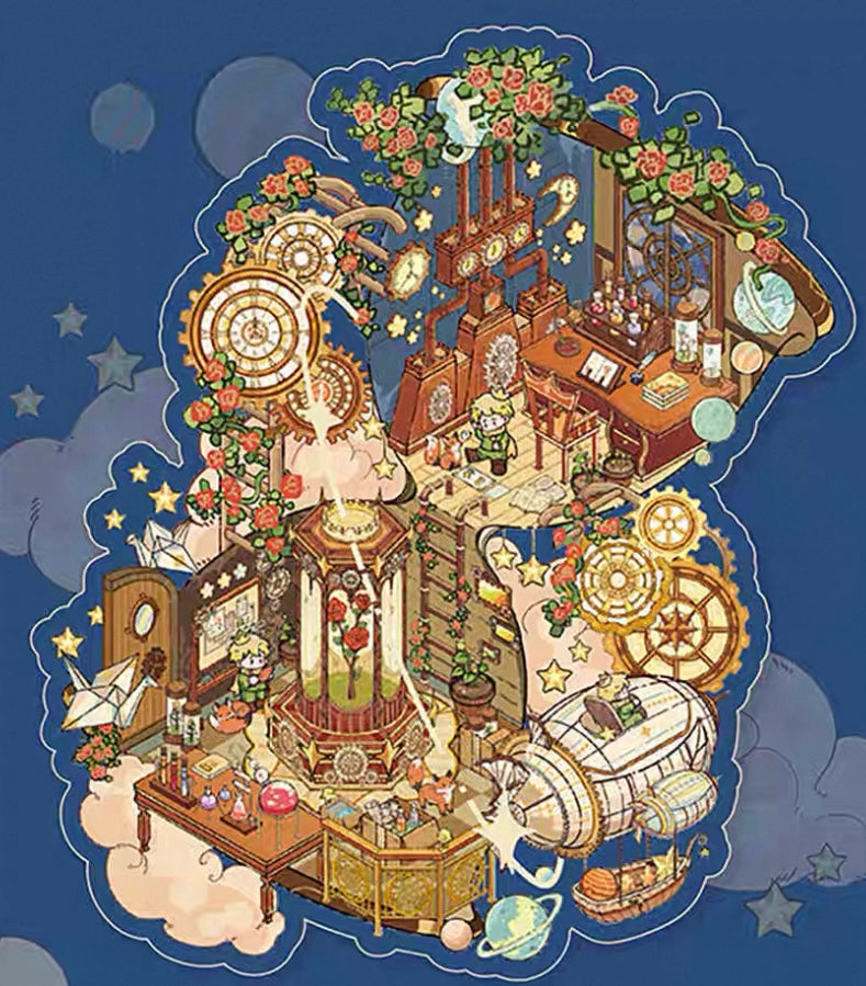 [Hot Selling] Dream Prince 2.0 series Landscaping Stickers 3D DIY De-stress Puzzle Stickers