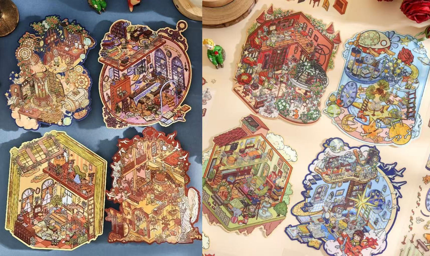 [Hot Selling] Dream Prince 1.0 series Landscaping Stickers 3D DIY De-stress Puzzle Stickers