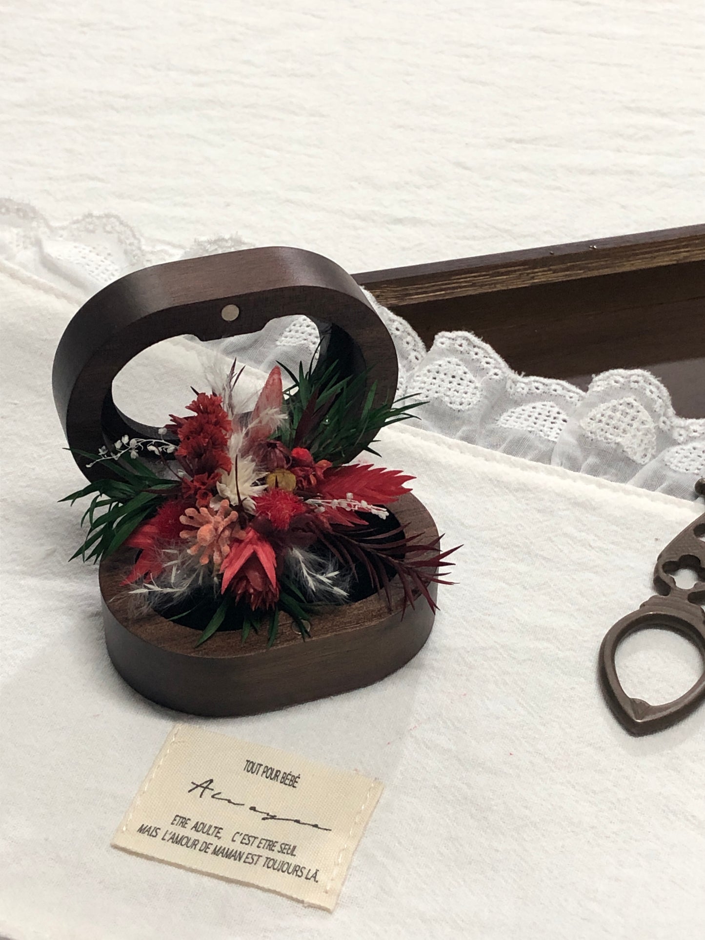 【DIY】-Christmas Party- Everlasting Flower Ring Material Kit(White)