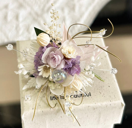 【Rosewood】The moment Collection - Purely handmade custom preserved flower ring