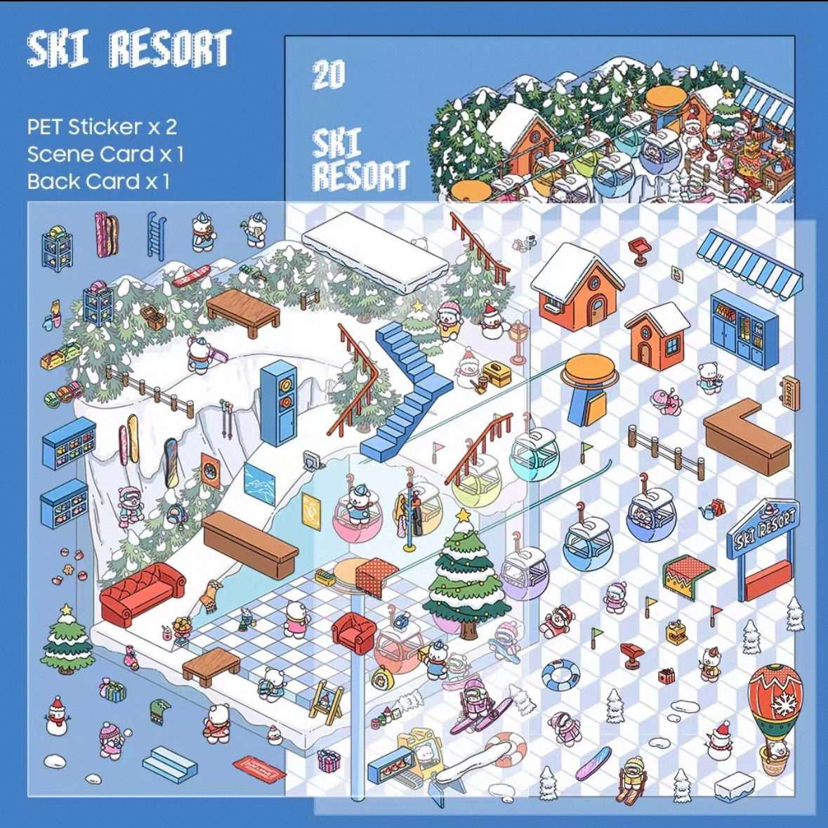 [Hot Selling] Carnival Series Landscaping Stickers 3D DIY De-stress Puzzle Stickers