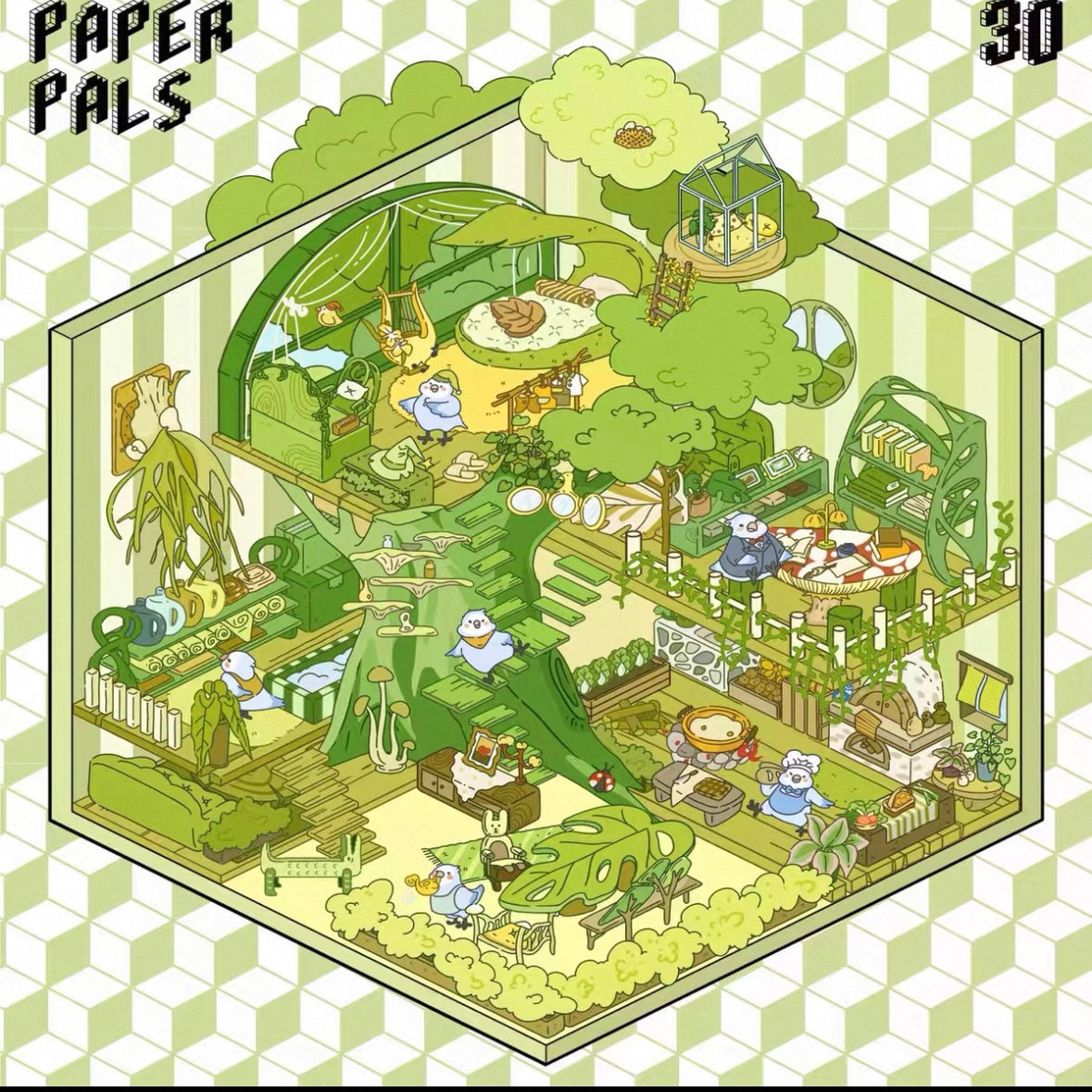 [Hot Selling] Fantasyland series Landscaping Stickers 3D DIY De-stress Puzzle Stickers