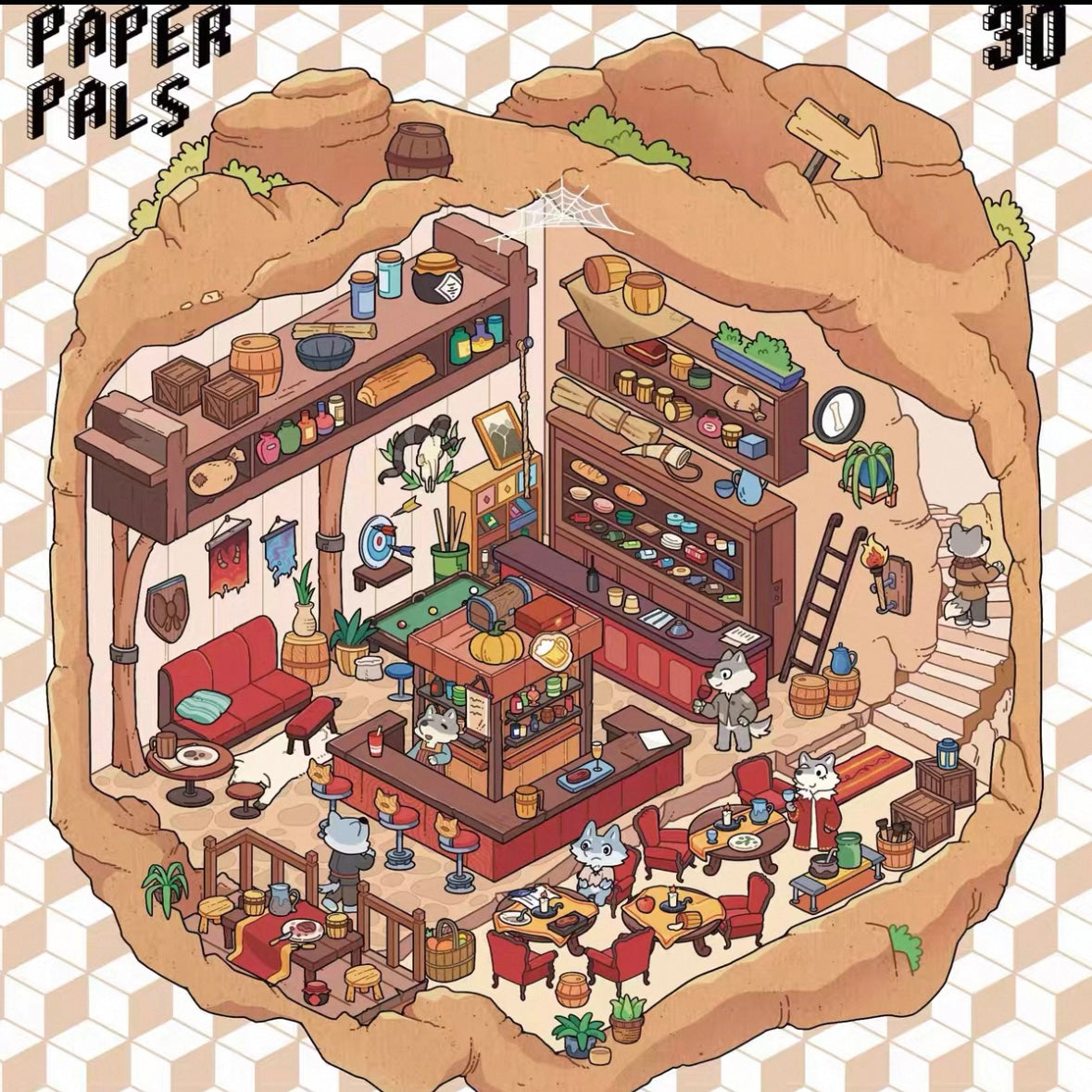 [Hot Selling] Fantasyland series Landscaping Stickers 3D DIY De-stress Puzzle Stickers