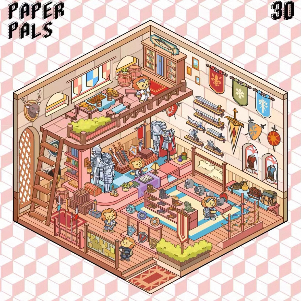 [Hot Selling] Fantasyland series Landscaping Stickers 3D DIY De-stress Puzzle Stickers